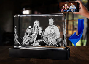 Personalized Laser Engraved 3d Crystal Photo portrait, Graduation, Memorial, Anniversary, Wedding, Family Portrait, customized Picture ktclubs.com