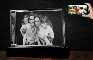 Personalized Laser Engraved 3d Crystal Photo portrait, Graduation, Memorial, Anniversary, Wedding, Family Portrait, customized Picture ktclubs.com