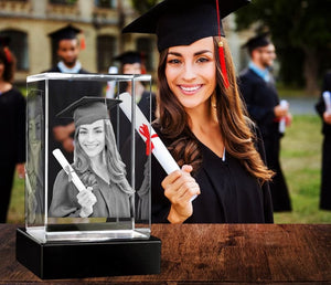 Personalized Laser Engraved 3d Crystal Photo portrait, Graduation, Memorial, Anniversary, Wedding, Family Portrait, customized Picture ktclubs.com