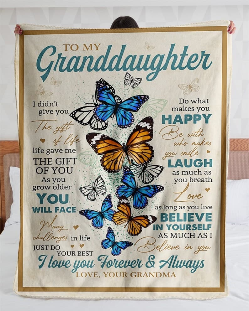 Personalized To My Granddaughter Love From Grandma Forever And Always • Gift for Girls • Birthday Gifts for Her • BGD001 ktclubs.com