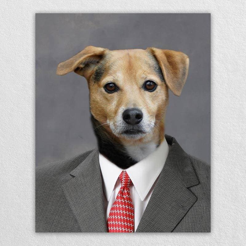 Pet In Suit Painting Custom Dog Cat Suit Portrait ktclubs.com