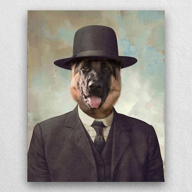 Pet In Suit With Hat Portrait Pet Creations Art ktclubs.com