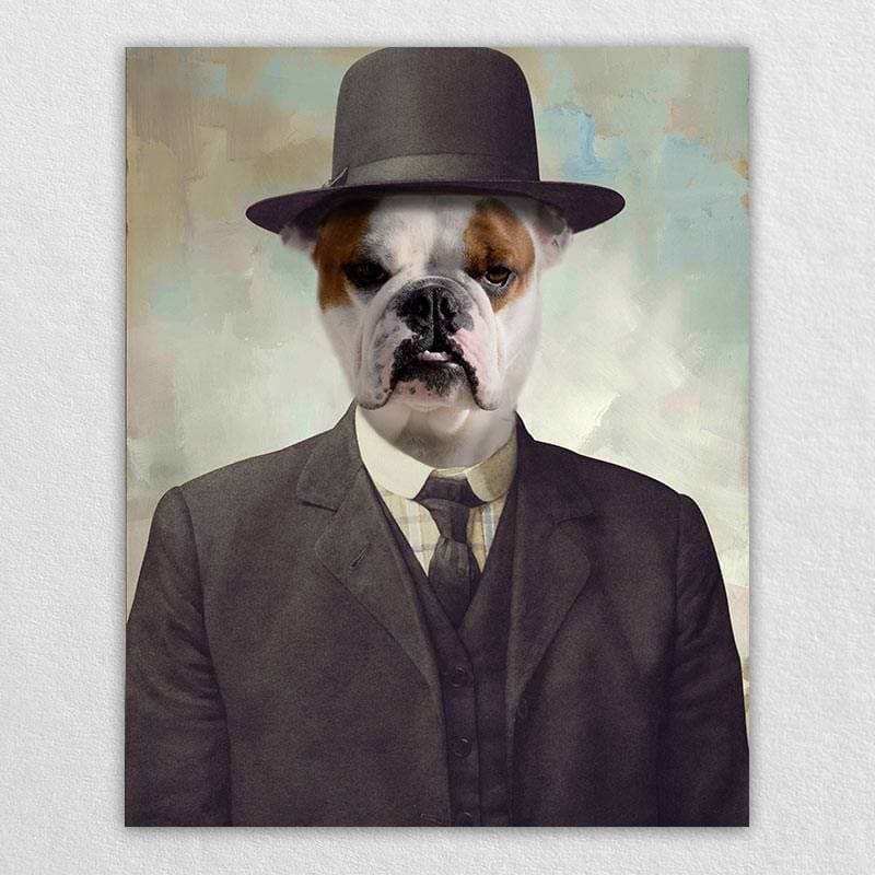 Pet In Suit With Hat Portrait Pet Creations Art ktclubs.com