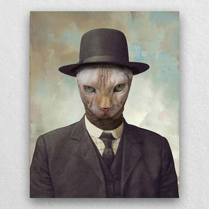 Pet In Suit With Hat Portrait Pet Creations Art ktclubs.com