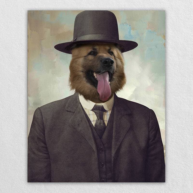 Pet In Suit With Hat Portrait Pet Creations Art ktclubs.com