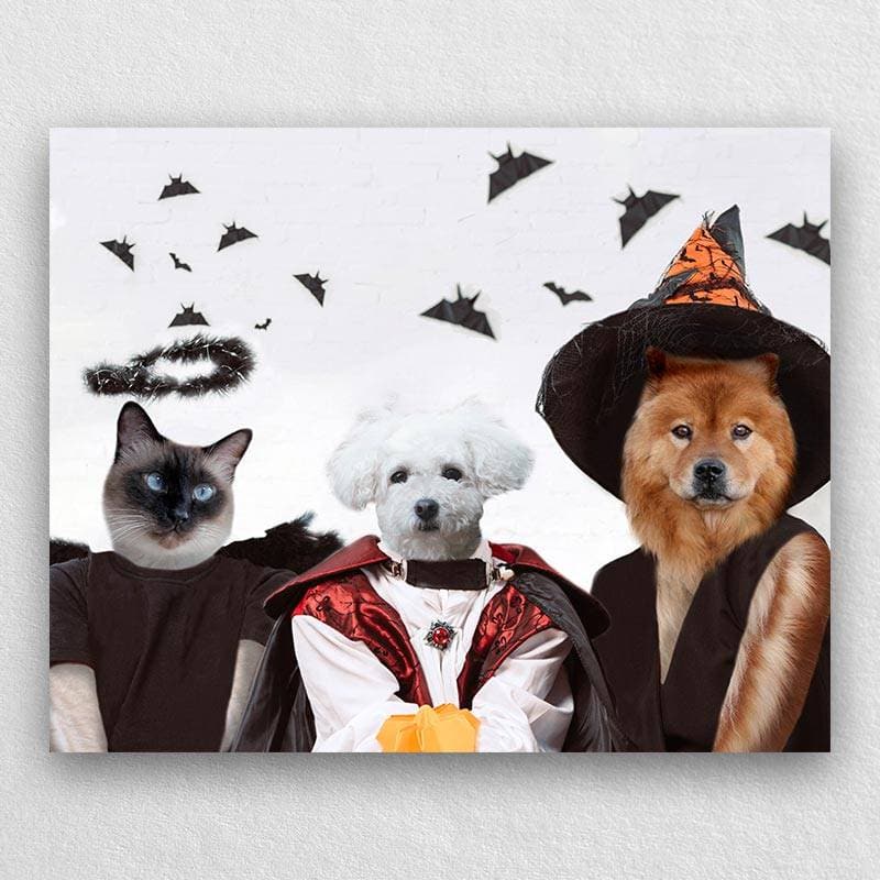 Pet Painting In Scary Yet Elegant Halloween Costumes ktclubs.com