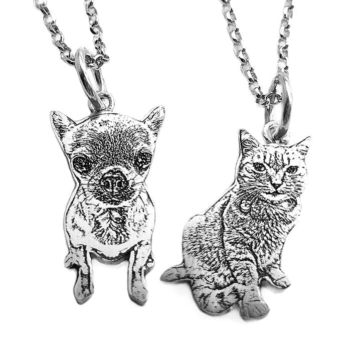 Pet Photo Custom Necklace Cat Dog Photo Custom Ring Bracelet Sterling Silver Memorial Jewelry Bracelet Pendant ktclubs.com