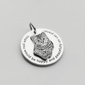 Pet Photo Custom Necklace Cat Dog Photo Custom Ring Bracelet Sterling Silver Memorial Jewelry Bracelet Pendant ktclubs.com