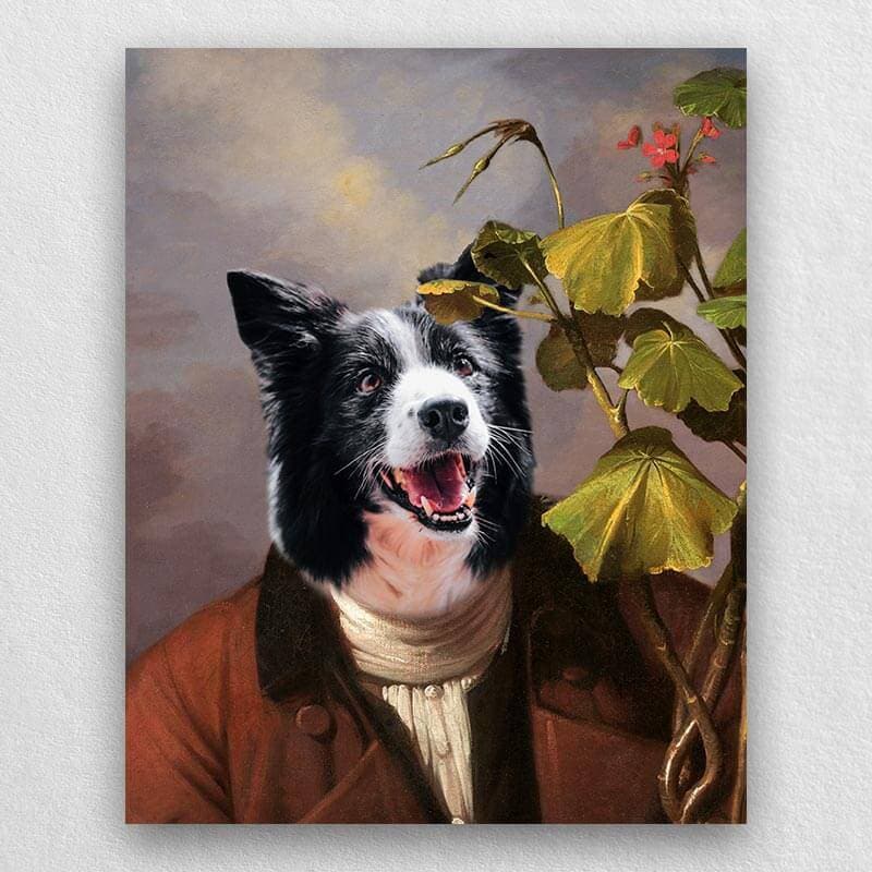 Pet With Geranium Old World Pet Portraits On Canvas ktclubs.com