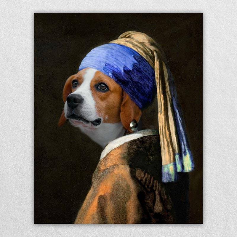 Pets with A Pearl Earring Custom Pet Portraits Funny ktclubs.com