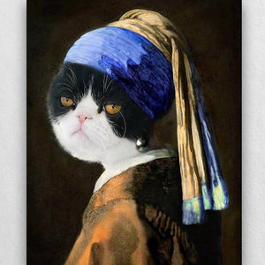 Pets with A Pearl Earring Custom Pet Portraits Funny ktclubs.com