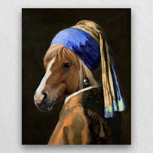 Pets with A Pearl Earring Custom Pet Portraits Funny ktclubs.com