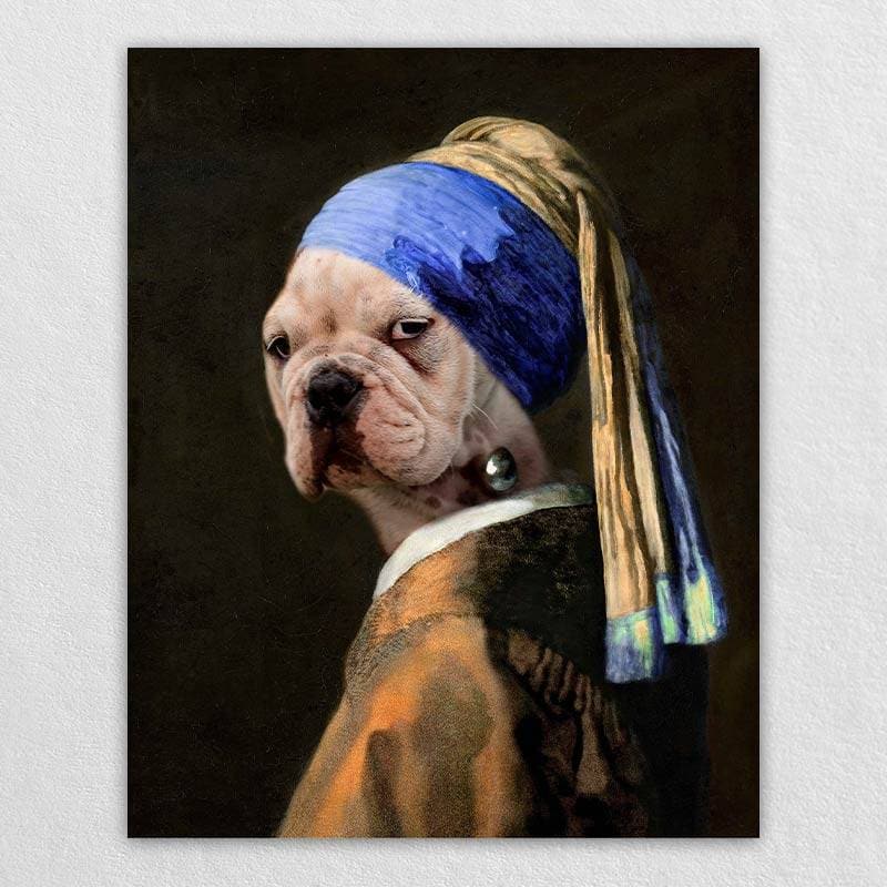 Pets with A Pearl Earring Custom Pet Portraits Funny ktclubs.com