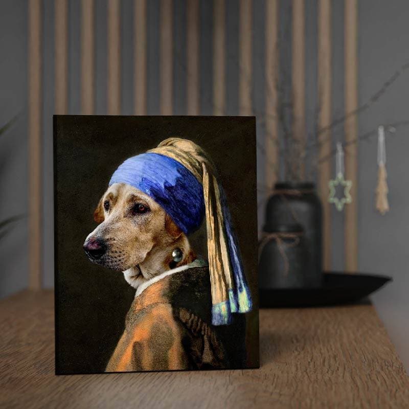 Pets with A Pearl Earring Custom Pet Portraits Funny ktclubs.com