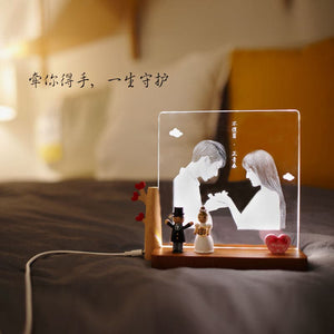 Photo custom photo frame night light wedding gift for new couple friends couple wedding anniversary birthday ktclubs.com