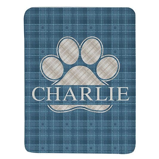 Plaid Paw Print Pet Blanket ktclubs.com