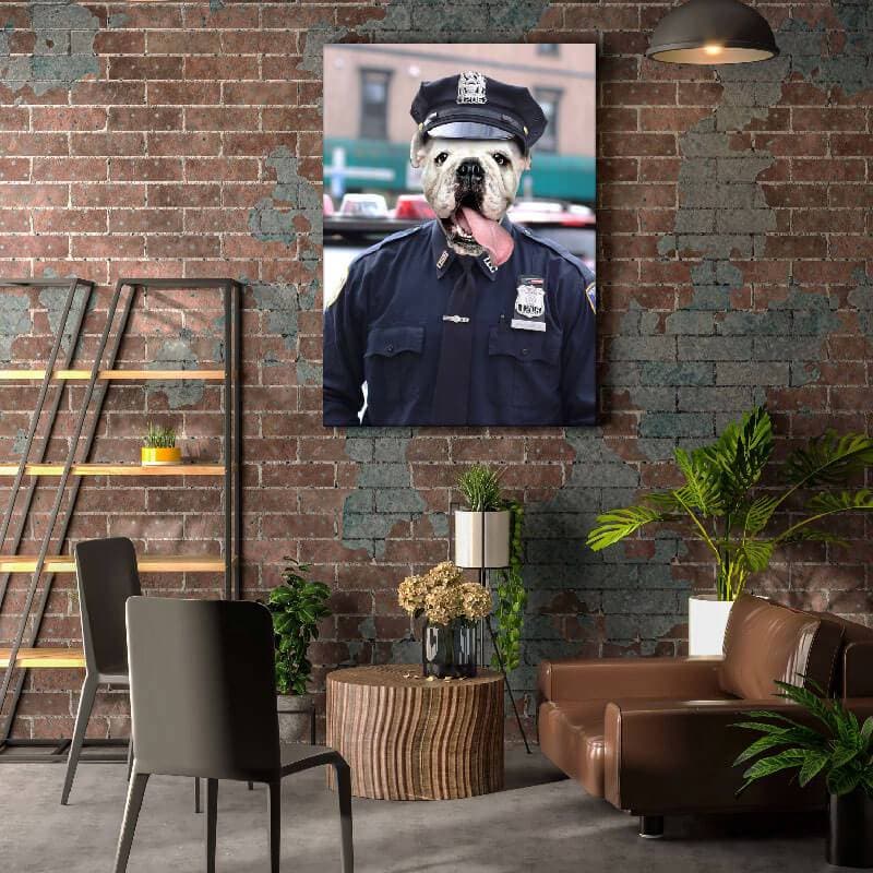 Police Officer Unique Pet Portraits Custom Pet Pictures ktclubs.com