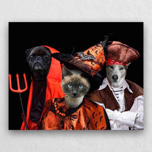 Portrait Of Pets In Halloween Costume Combination ktclubs.com