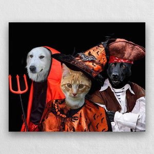 Portrait Of Pets In Halloween Costume Combination ktclubs.com