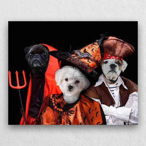 Portrait Of Pets In Halloween Costume Combination ktclubs.com