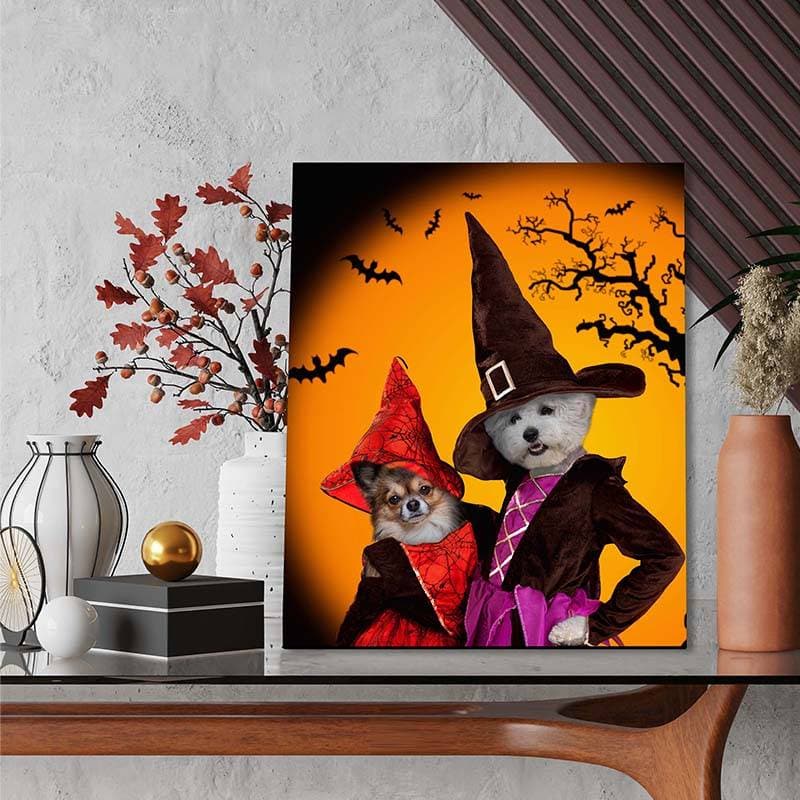 Portrait Of Your Pets In Halloween Witch Costumes ktclubs.com