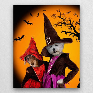 Portrait Of Your Pets In Halloween Witch Costumes ktclubs.com