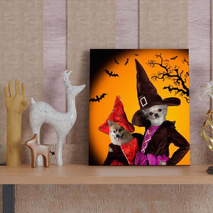 Portrait Of Your Pets In Halloween Witch Costumes ktclubs.com