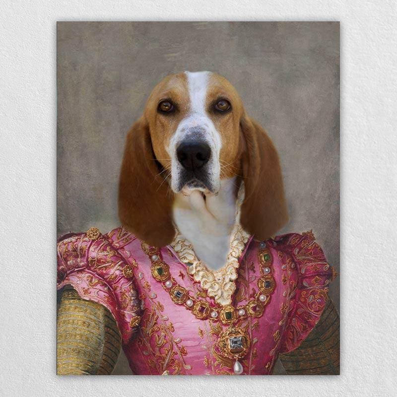 Pretty Lady Royal Pet Painting Beautiful Dog Paintings ktclubs.com