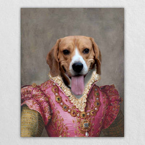 Pretty Lady Royal Pet Painting Beautiful Dog Paintings ktclubs.com