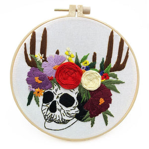 Pumpkin skull-embroidery ktclubs.com