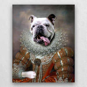 Queen Cat Dog Pet Renaissance Portrait Animal Portrait Canvas ktclubs.com