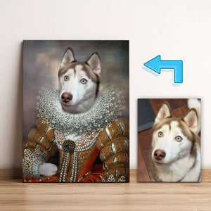 Queen Cat Dog Pet Renaissance Portrait Animal Portrait Canvas ktclubs.com