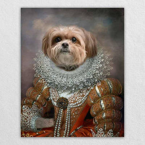 Queen Cat Dog Pet Renaissance Portrait Animal Portrait Canvas ktclubs.com