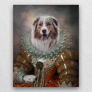 Queen Cat Dog Pet Renaissance Portrait Animal Portrait Canvas ktclubs.com