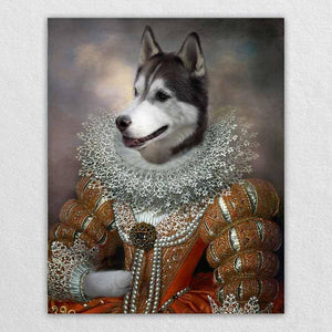 Queen Cat Dog Pet Renaissance Portrait Animal Portrait Canvas ktclubs.com