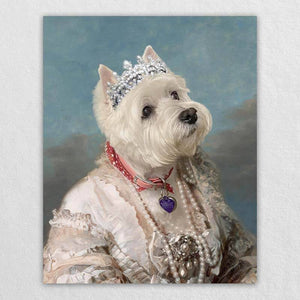 Queen Maria Pet Portrait Funny Cat and Dog Prints Pet Paintings ktclubs.com