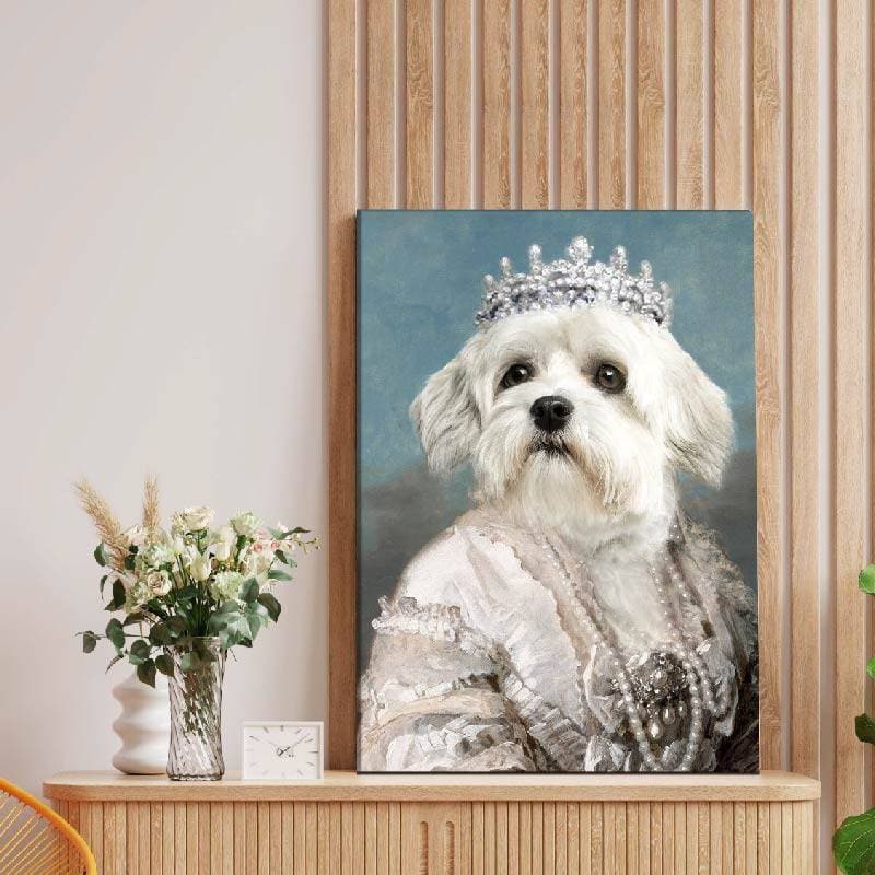 Queen Maria Pet Portrait Funny Cat and Dog Prints Pet Paintings ktclubs.com