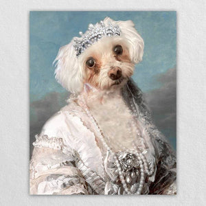 Queen Maria Pet Portrait Funny Cat and Dog Prints Pet Paintings ktclubs.com