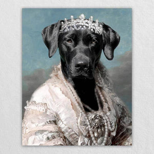 Queen Maria Pet Portrait Funny Cat and Dog Prints Pet Paintings ktclubs.com