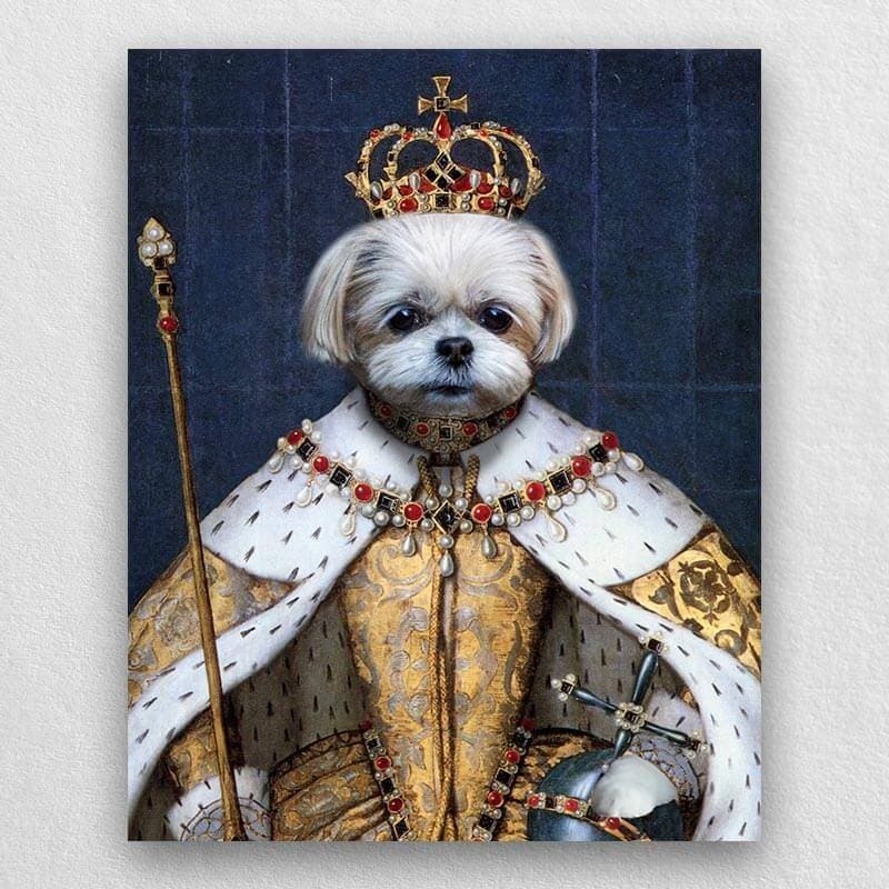 Queen Regal Painting of Pets Custom Pet Art ktclubs.com