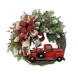 Red Truck Christmas Wreath Door Hanging Christmas Wreath ktclubs.com