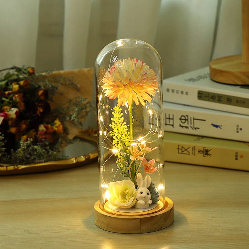 Round ball light eternal flower glass cover ktclubs.com