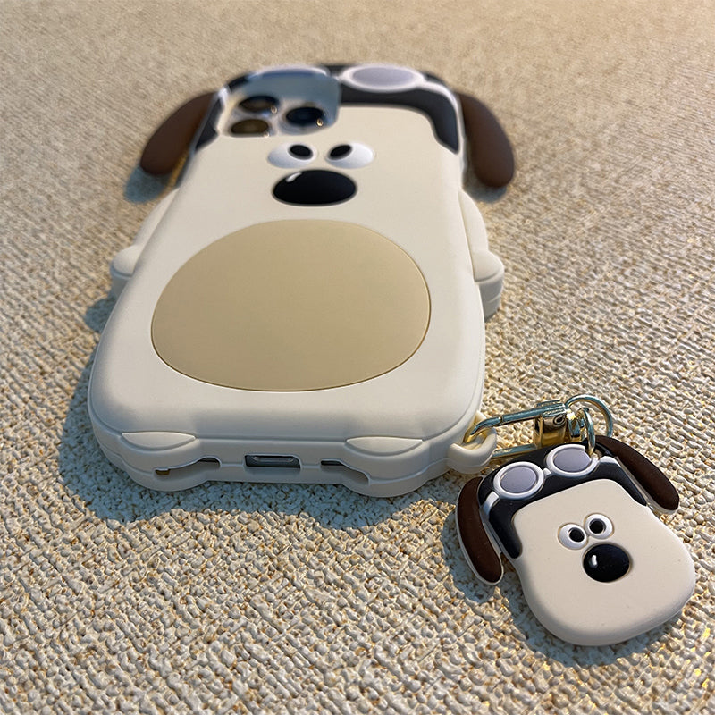 Turnable ears ~ chubby dog phone case