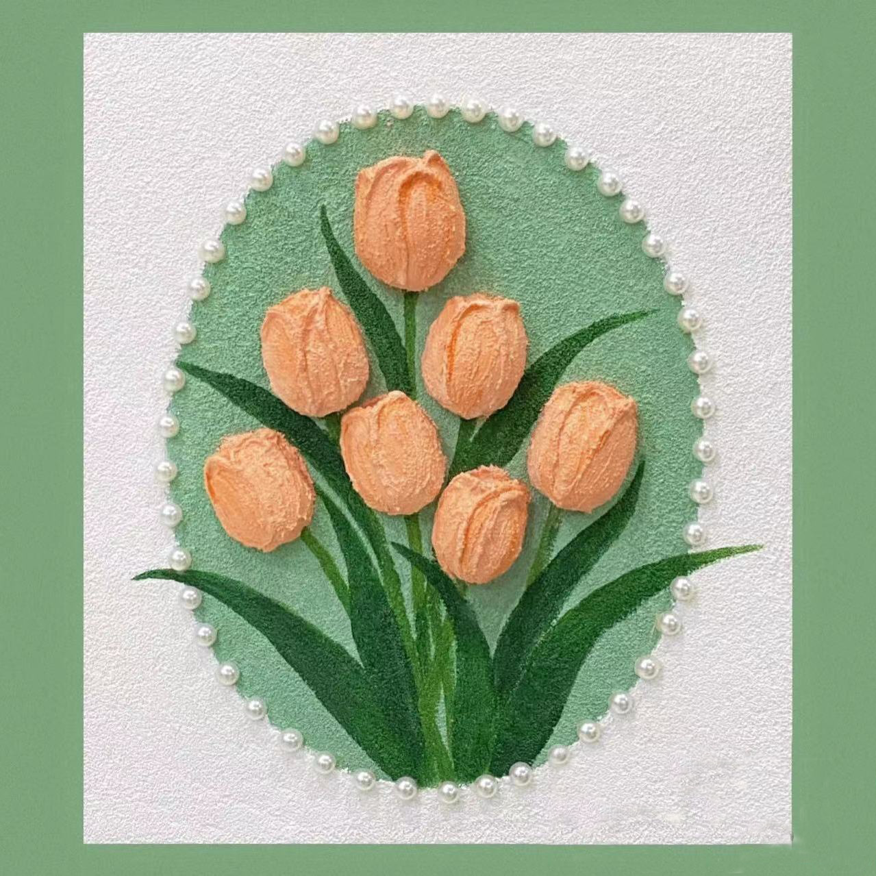 Tulip texture painting diy materials complete set