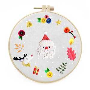 Santa and the Swan - Embroidery ktclubs.com