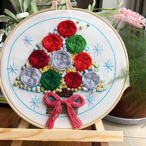 Sea of flowers and trees-embroidery ktclubs.com