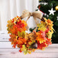 Simulated maple leaf wreath door hanging autumn colour rattan circle wall home decoration harvest festival hanging decoration ktclubs.com