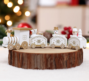 "Snowman driving a train"-Ornaments ktclubs.com