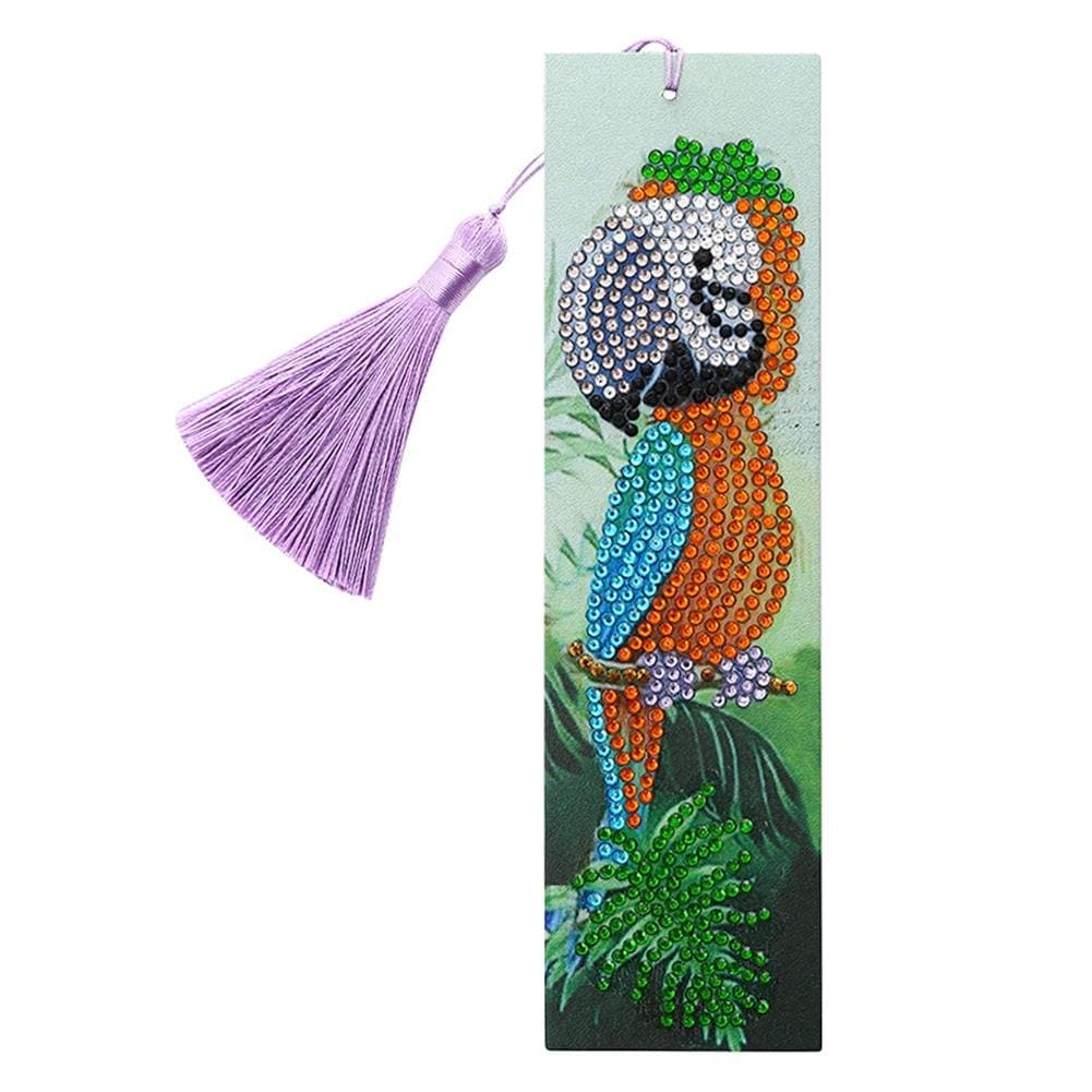 Special Shape Leather Tassel Parrot Embroider ktclubs.com