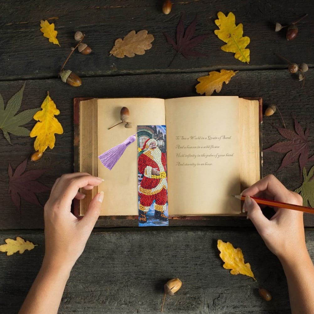 Special Shaped DIY Cartoon Diamond Painting Bookmark (Santa Claus AA264) ktclubs.com